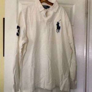 Men’s Ralph Lauren pique long sleeve polo shirt